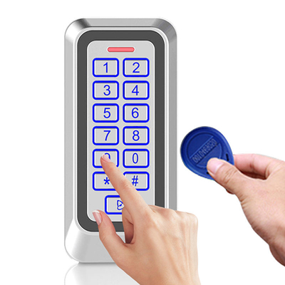 القضية المعدنية خارجية Ip67 EM / MF بطاقة التحكم في الوصول مع لوحة مفاتيح الضوء الخلفي