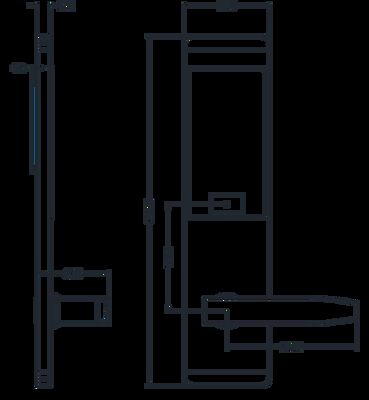 أقفال الفنادق من الفولاذ المقاوم للصدأ RFID مع وقت بدء ثانية واحدة و 200 بطاقة ضيف لجهاز الدخول بدون مفتاح